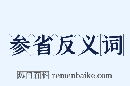 参省反义词是什么意思的图片
